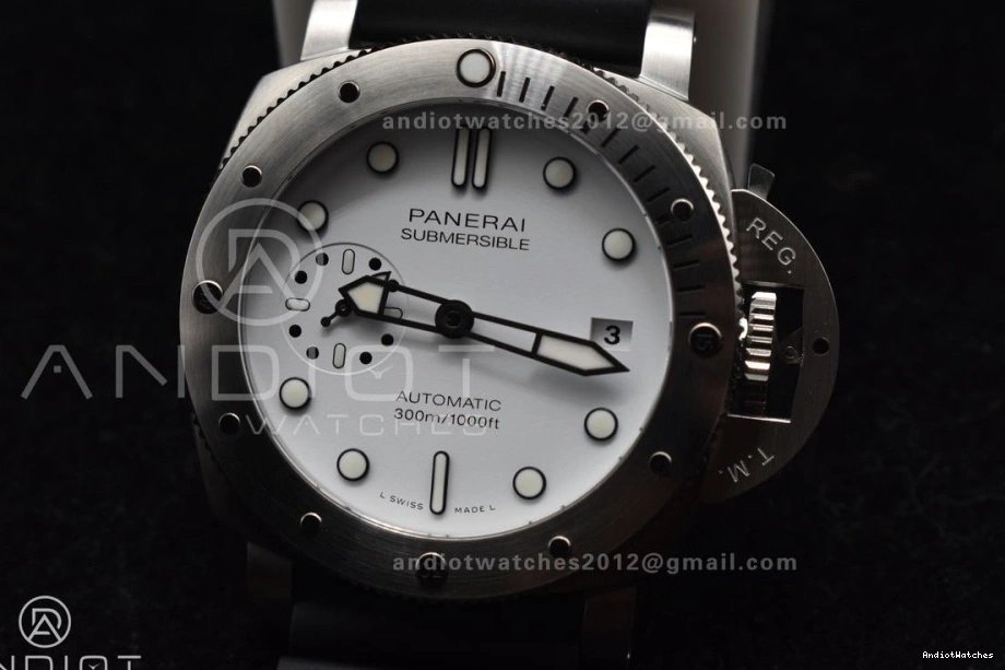 Black PAM2223 White Rubber 42mm on Strap Submersible Edition Best MoistureWicking Dial P 990 VSF 0506